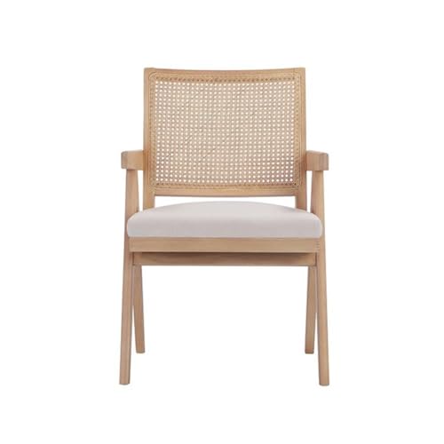 Sillón Plegable Crema Estructura Madera miniatura 3