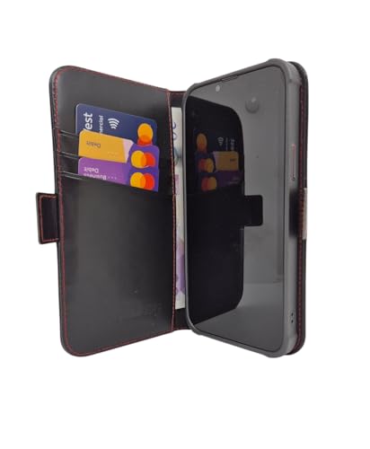 Étui pour iPhone 13 compatible MagSafe Ed Hicks en cuir noir