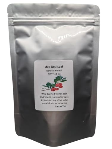 Uva Ursi Leaves - Dried Arctostaphylos Uva-ursi Whole Leaves 100% from Nature (1 oz)