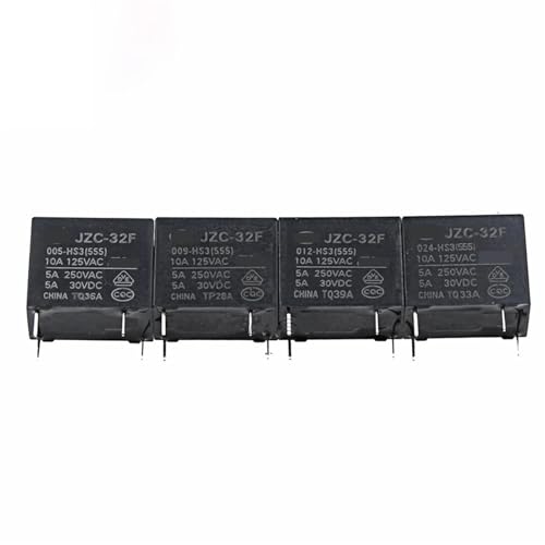 Relé HF32F JZC-32F-009-HS3 de 4 pines para control electrónico doméstico