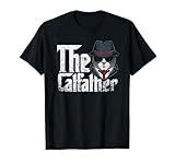 Mens The Catfather Best Birthday Cat Dad Fathersday Funny Gift T-Shirt