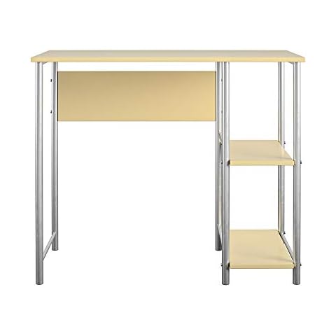 REALROOMS Gideon Metal Student Computer Desk, Yellow Cover
