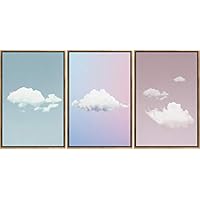 SIGNWIN Framed Canvas Wall Art Gradient Color Up in The Sky Nature Clouds Digital Art Modern Art Contemporary Relax/Calm Pastel for Living Room, Bedroom, Office - 16