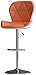 JYHZ Taburete de bar taburete de bar de piel sintética giratoria con elegante carcasa trasera de altura ajustable, color rojo (color: púrpura) (color: naranja)