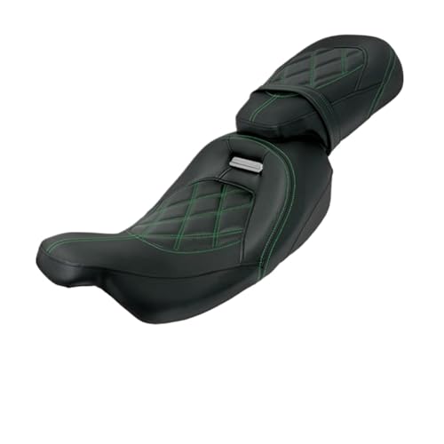 Siège de moto à deux places noir pour Harley Touring Road King Street Electra Glide 2009-2024