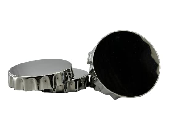 Aesthetic Crafts Cocacola Cap Style Aluminium Tea Coaster Set of 6 | Coasters for Tea Cups, Coffee Mugs, Beverages,| Decorative Round Coasters for Tables | Funky Coasters for Bars Silver Colour