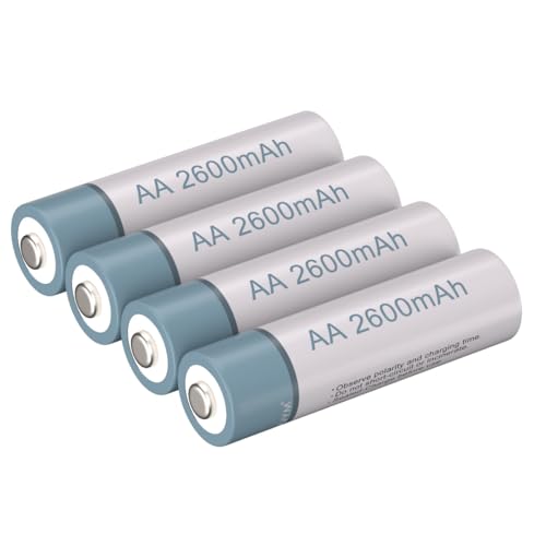 2 Pack de pilas recargables AA 2600mAh NiMH 1.2v miniatura 4