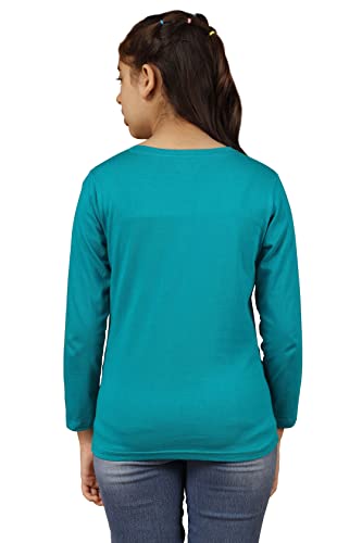Image of KYDA KIDS 100% Cotton Girls Full Sleeve Printed T-Shirt,Regular fit Round Neck Tops