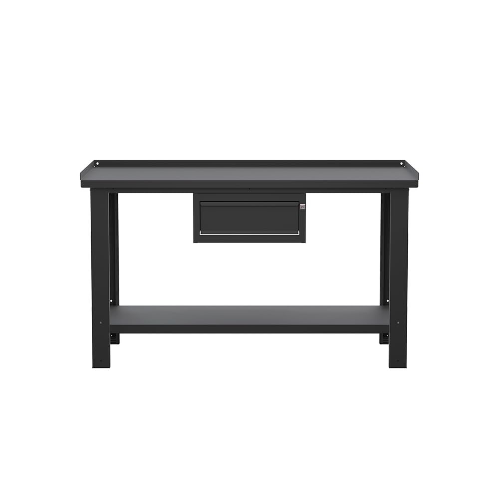 Sogi X3N_101A Banco da lavoro - 1.5 m - piano in acciaio - 1 cassetto - grigio antracite
