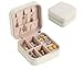 HETOOSHI Boîte de Rangement de Bijoux Organisateur Coffret à Bijoux de Voyage Cas de Stockage Pour Bagues, Boucles d’oreille, Colliers, Rouge à lèvres, Cadeau Parfait (blanche)
