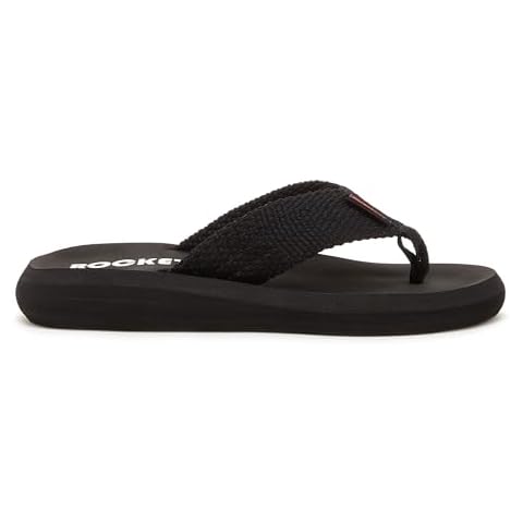 Rocket Dog womens Sunset Flip Flop, Black, 8 US Cover