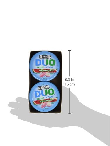 Ice Breakers Duo Fruit + Cool Watermelon Flavor Sugar Free Mints 8-1.3 Oz Tins #TOP3
