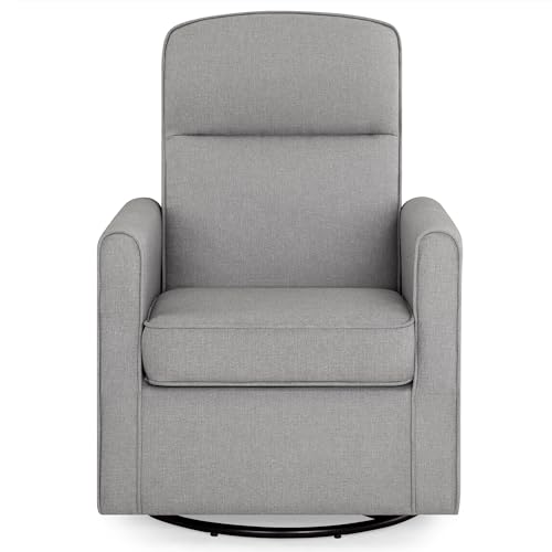 Image of Delta Children Blair Slim Nursery Glider Swivel Rocker Chair, French Gray