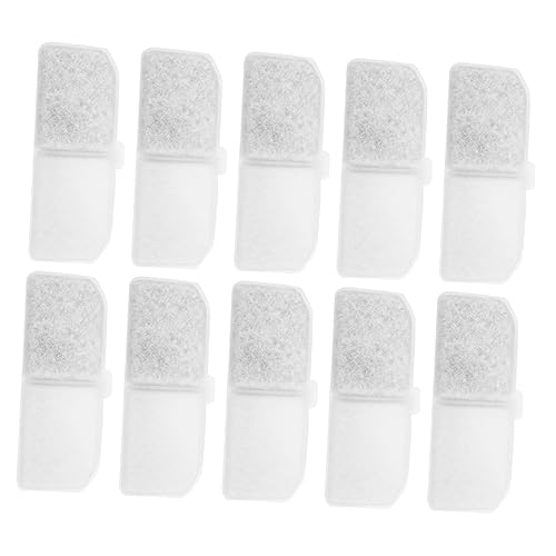 HAWILLOSCH 10 Piezas Filtros de Repuesto para Fuente de Agua Automática de Mascotas con Activado para Filtración Estable y Eliminación de Olores Aptos para Bebedero y Gatos
