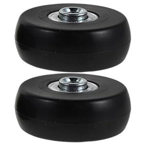 Abaodam 2stücke Ersatzrollen für Koffer aus Gummi mit Metalllagern für Trolleys und Reisetaschen Passend für Gepäckrollen Leise und Langlebig für Einfachen Rollenwechsel