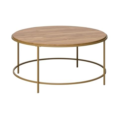 Sauder International Lux Round Coffee Table in Sindoori Mango Cover
