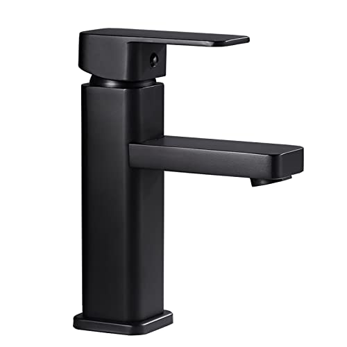 Robinet de toilettes noir sans fuite pour lavabo compact