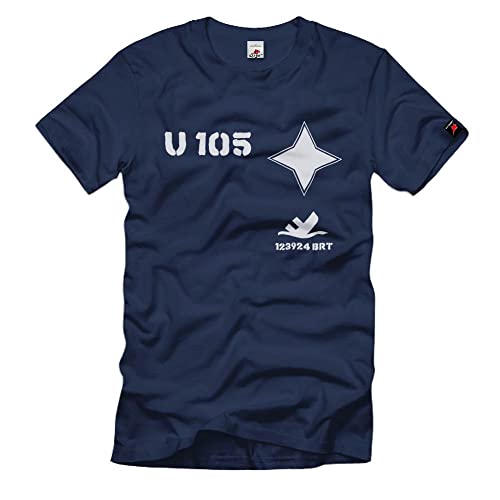 T-shirt militaire robuste U-Boot bleu foncé taille 4XL confortable