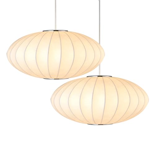 Lustre lanterne tissu blanc pour une ambiance zen dans votre chambre