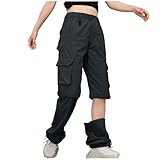 Regenhose Damen Wanderhose Damen Jogginghose Baumwolle Sommer Lockere Hosen 3/4 Funktionshose Dünne...
