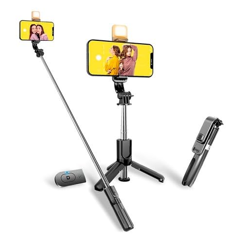 Bastão Pau de Selfie Mini Tripé Celular Reforçado Foto Portatil