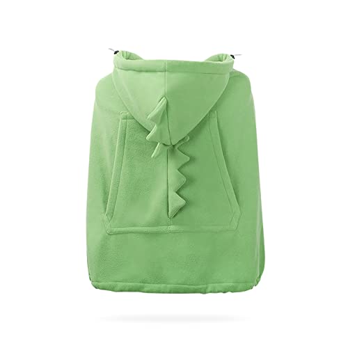 SONARIN Funda para Portabebé Cálido,Cubierta del Portabebés Encapuchado Universal A Prueba de Viento Capa de Invierno para Portador de Bebé All Seasons(Verde)