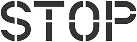 Stop Stencil | 36 inch Letters | 60 mil Standard Grade | for Road Marking and Parking Lots