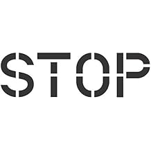 Stop Stencil | 12 inch Letters | 60 mil Standard Grade | for Pavement Marking and Wall Signs