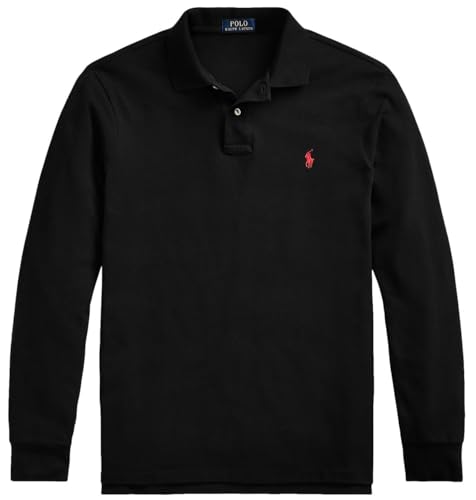 Polo Ralph Lauren Classic Fit Long Sleeve Soft Touch Polo, Custom-slim Black, XL