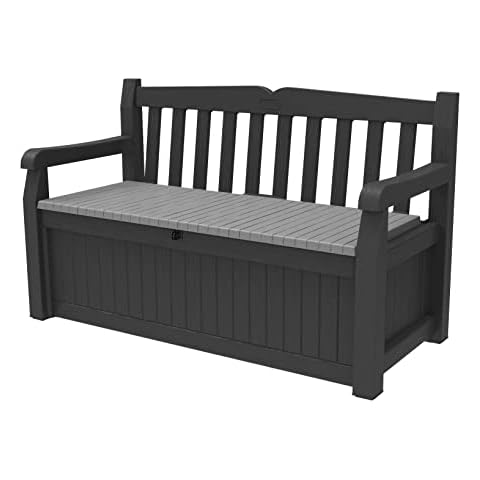 Keter Solana 70 Gallon Storage Bench Deck Box Cover