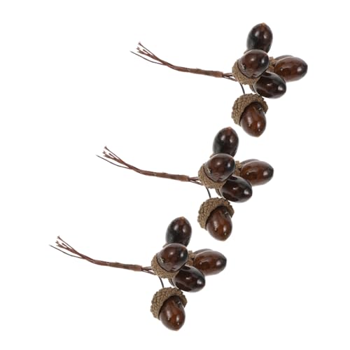 JECOMPRIS 3pezzi Bouquet Di Pigne Artificiali Decorazioni Natalizie Realistiche Con Bacche Di Pino Per Albero Di Natale Fiori Simulati Per Addobbi Festivi e Progetti Decorativi