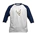 CafePress Funny Chicken Gift Cute Chicken Wh Baseball Jersey Kids Cotton Baseball Jersey, 3/4 Raglan Sleeve Shirt Navy/White