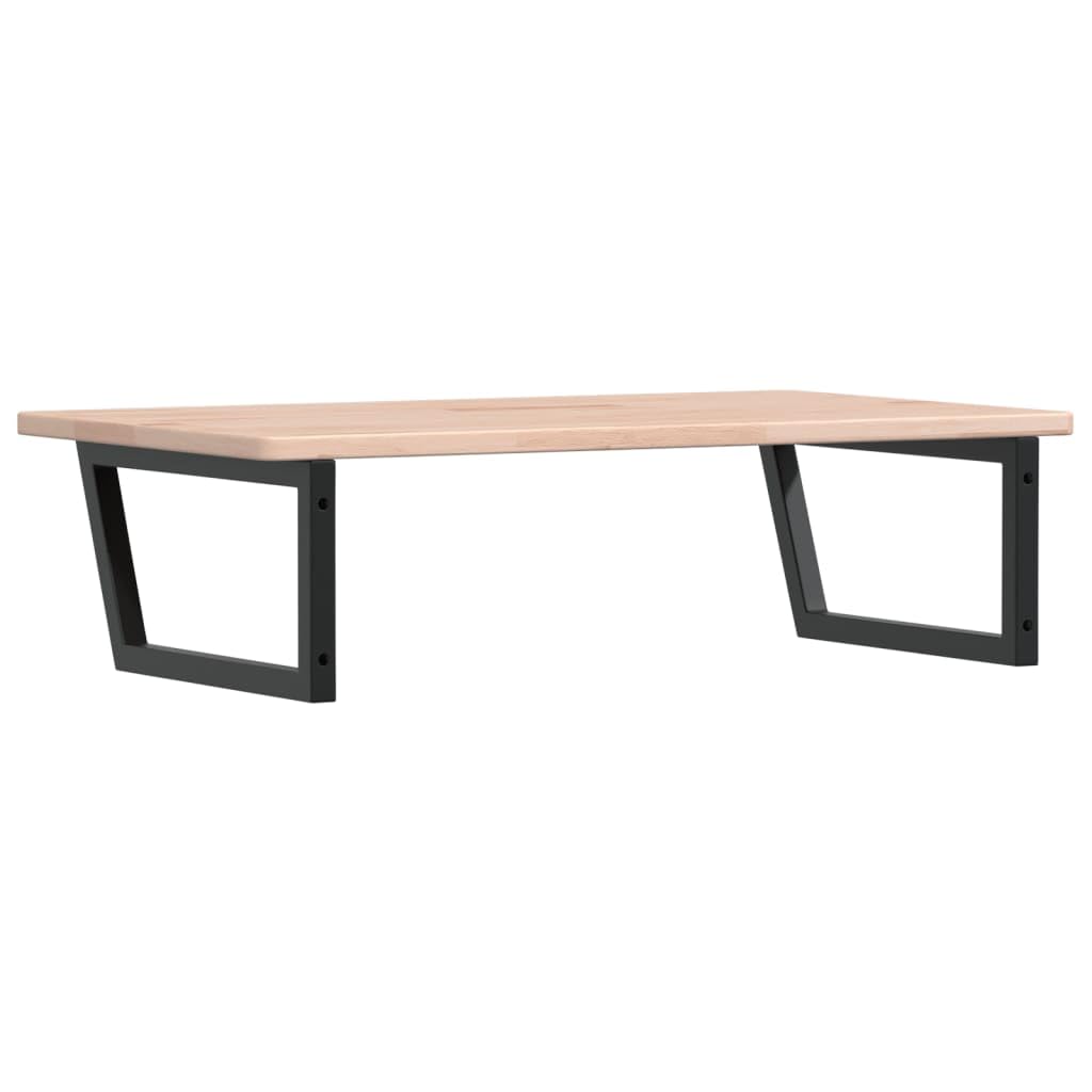 Piano lavabo con supporto in acciaio e rovere massiccio, 100 x 60 x 2,5 cm, montaggio a parete, portata fino a 100 kg, salvaspazio, per bagno e WC degli ospiti