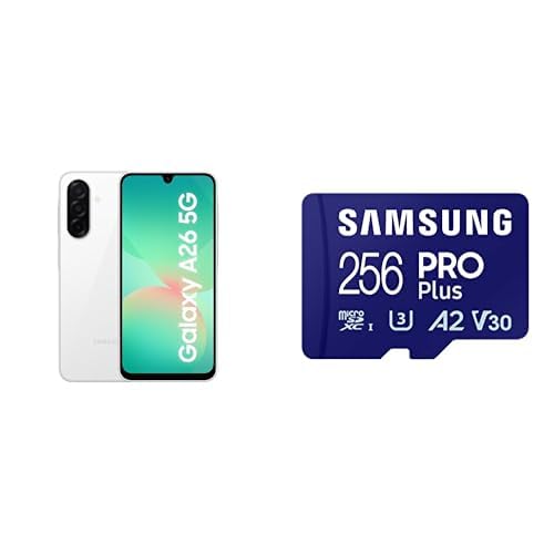 Samsung Galaxy A26 5G AI Smartphone ohne Vertrag, Simlockfreies AI Handy mit Android [Exklusiv auf Amazon] PRO Plus microSD-Karte + SD-Adapter, 256 GB