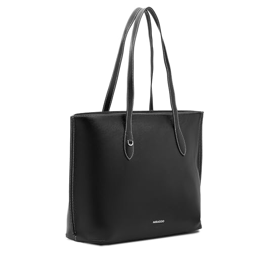 Image of Miraggio Sandra 13 Inch Laptop Tote Bag For Women Office Use | Office Tote Bag With Zipper Closure | Stylish Totes