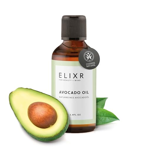 ELIXR - Aceite de aguacate orgánico prensado en frío - 100% aceite de aguacate para aplicación cosmética - aceite de aguacate - 100 ml