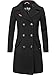 MARIKOO Damen Wollmantel Langer Trenchcoat mit Reversekragen Nanakoo Schwarz Gr. M Damen Wollmantel günstig Kaufen-MARIKOO Damen Wollmantel Langer Trenchcoat mit Reversekragen Nanakoo Schwarz Gr. M