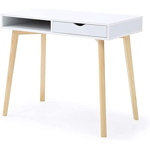 AC Pacific Desk, Wood, White/Brown, M Cover