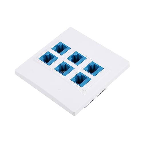 Plaque murale Ethernet RJ45 avec coupleur femelle blanc pour réseau maison