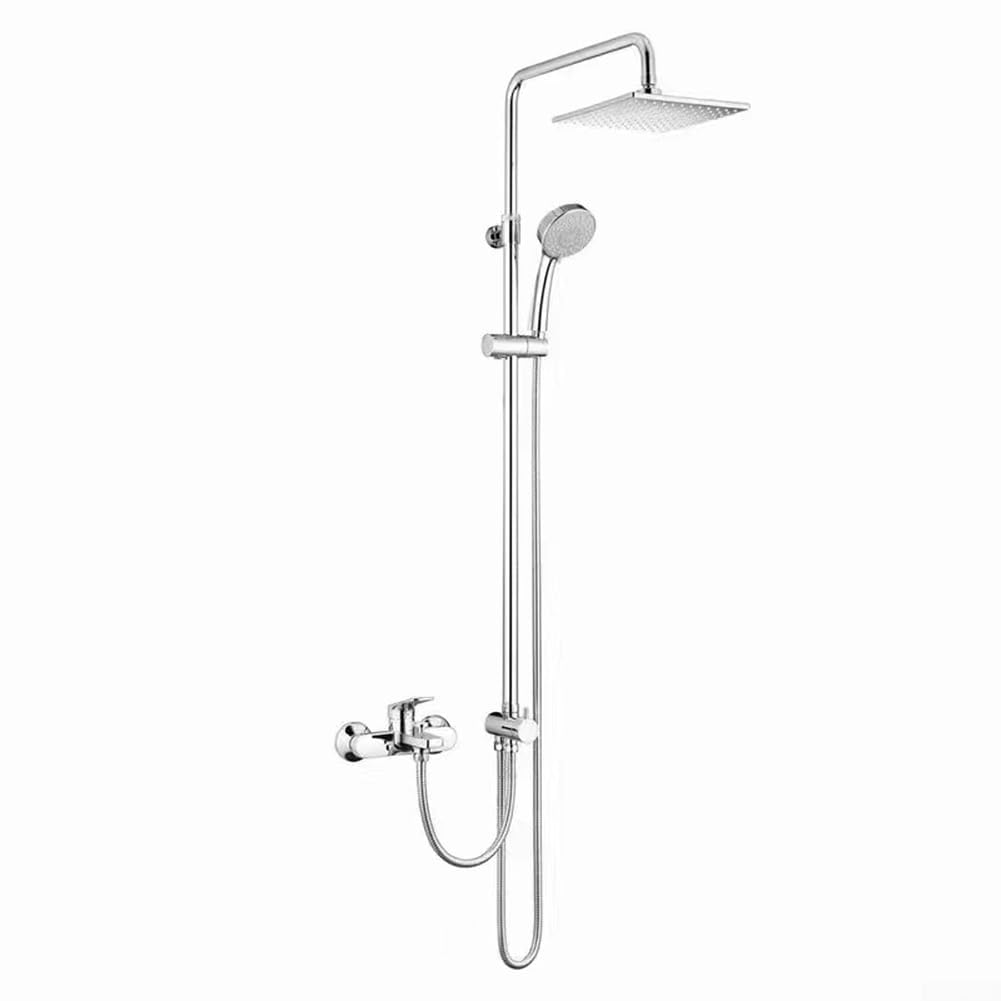 Válvula desviadora de ducha montada en la pared, divisor de cobre de 2 vías con chapado en cromo, interruptor de rotación para cambiar entre tomas, compatible con sistemas de ducha estándar (cromado)
