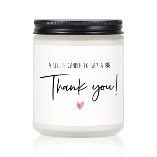 Thank You Gifts for Women Men Handmade Scented Candle Gift Thank You Gifts for Mom Friends Colleagues Teacher Lavender Soy Wax Candle