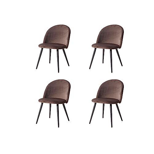 Grandca Home Juego De 4 Sillas De Comedor De Terciopelo, Sillas De Cocina Con Cojín De Asiento De Terciopelo Suave, Sillas De Comedor Laterales Tapizadas Para Sala De Estar, Marrón Grandca Home Juego De 4 Sillas De Comedor De Terciopelo, Sillas De Cocina Con Cojín De Asiento De Terciopelo Suave, Sillas De Comedor Laterales Tapizadas Para Sala De Estar, Marrón