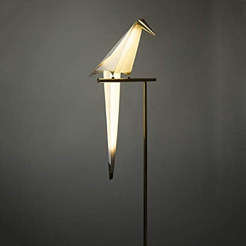 LITFAD Large Crane Shape Standing Light Contemporary Plastic Floor Light Modern LED Bedside Nightstand Lamp Floor Lamp for Living Room Bedroom Hotel - Warm Light