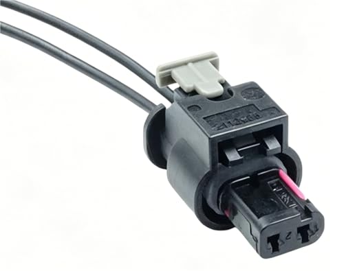 Conector de inyector sellado de 2 pines contra humedad y vibraciones mecánicas