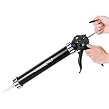 Sausage glue gun, 15 bearing force saving, aluminium tubeblack (Black one)