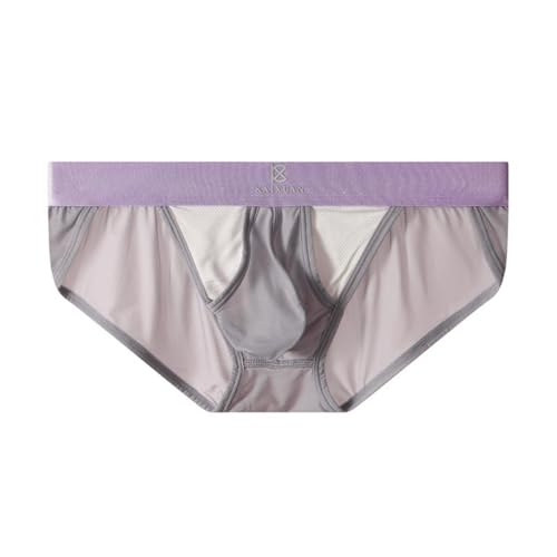 Men's Soft Panties Briefs Low Waisted Pants Underpants Briefs Bulge Pouch Mesh