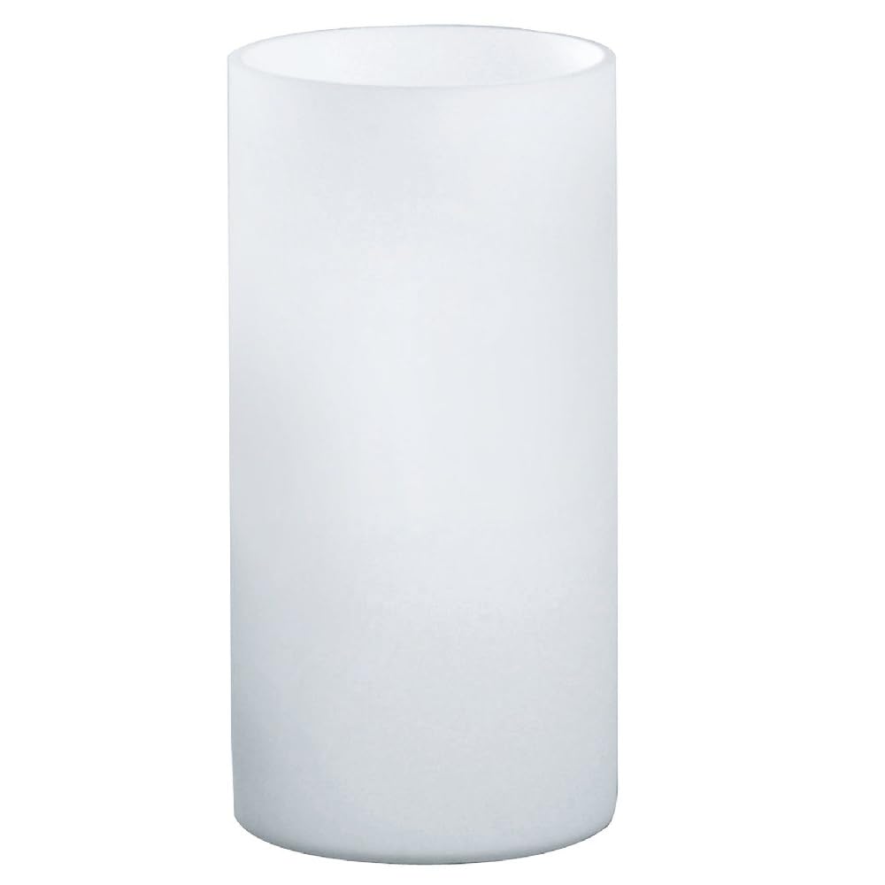 Britalia Matt White Opal Frosted Cylinder Glass Vintage Retro Table Desk Lamp | 20cm Height | 1 x SES E14 Lamp Bulb Required | UK Approved | Inline Switch | Modern Influence