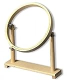 bastidor de madera para bordar con pie  Merceria Sarabia - Bastidor de Madera con pie - 25 cm