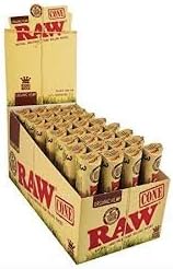 Raw Cone 1.25 Size Unrefined Rolling Paper 32-6 Cone Display