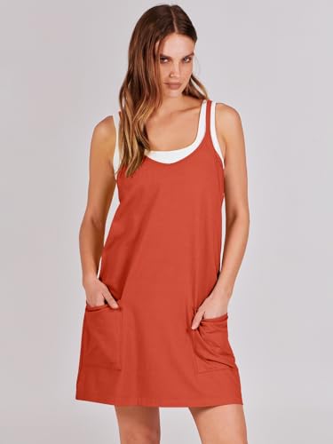 Image of ANRABESS Women Athletic Dress Summer Tennis Workout Active Sports Mini Romper Dress Built in Shorts Travel Vacation Clothes
